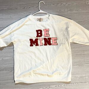 White Oversized Valentine Sweatshirt Philosophy XL
